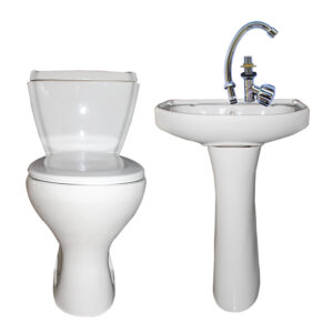 Pack Sanitaire : Chaise anglaise +lavabo (complet)